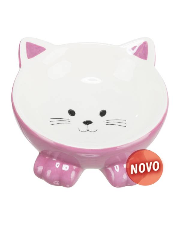 Comedero Cerámico Inclinado para Gatos