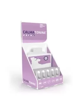 Calmatonine é um alimento complementar à base de triptofano, ácido valerênico de um extrato de valeriana e flavonóides de um extrato de maracujá.