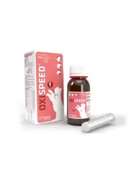 Oxispeed Gatos Gel elaborado por Pharmadiet en formato de alta biodisponibilidad, para aportar a las pequeñas mascotas un complemento que ayuda a retrasar el envejecimiento prematuro.