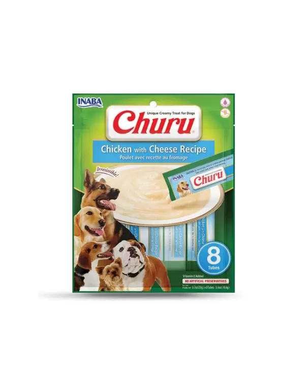Churu Creamy Pollo Perro elaborado con ingredientes saludables y confiables.