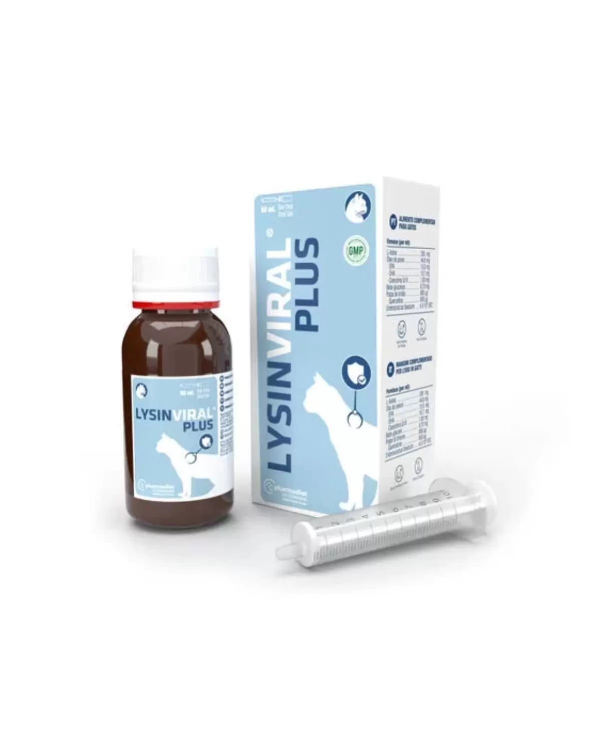 Lysinviral Plus para gatos, especialmente diseñado para reducir los síntomas asociados al FHV-1, los brotes y la capacidad de contagio por las secreciones oculares, ya que refuerza el sistema inmunológico felino.