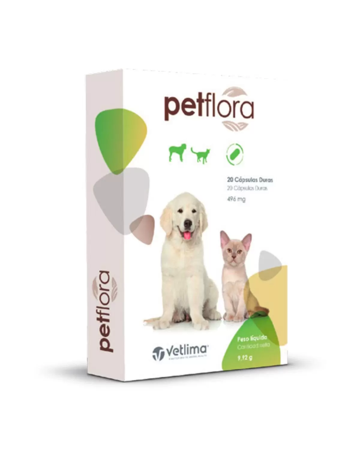 Petflora Cápsulas es un alimento compuesto complementario para perros y gatos que contiene organismos y otras sustancias que favorecen la función digestiva normal.
