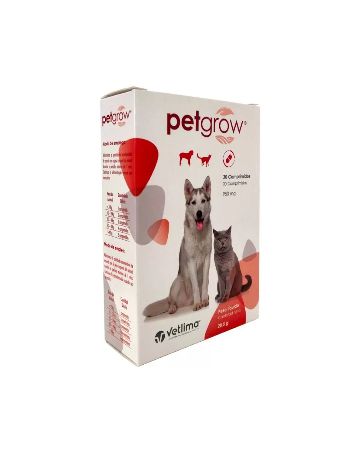 Petgrow es un alimento complementario que se caracteriza por ser un multivitamínico con minerales.