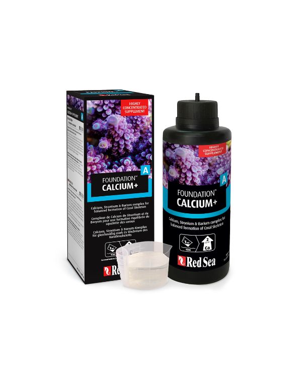 Reff Foudation A - Calcium+ (CA/SR/BA) contiene sales mixtas de calcio y estroncio en la proporción requerida por los corales y es parte del programa completo de esqueletos de coral.